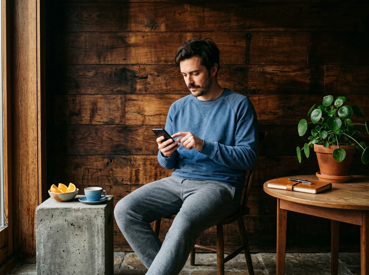 Person using iMOX on mobile